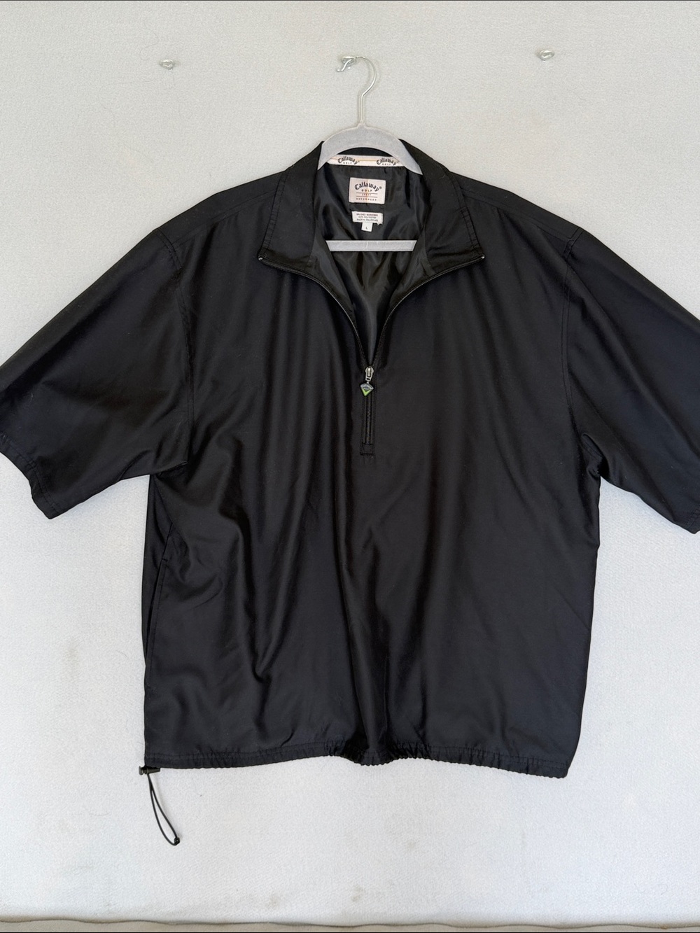 Callaway Black Golf Outerwear Jacket with Subtle White Trim